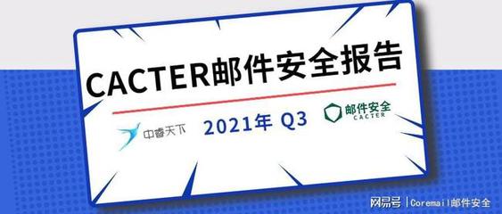 2021年Q3企業(yè)郵箱安全形勢深度解析 CACTER郵件安全與中睿天下聯(lián)合發(fā)布最新洞察